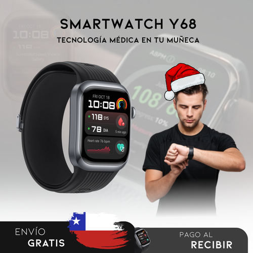 PROMOCIÓN DE NAVIDAD: Smartwatch Y68 | Reloj inteligente que cuida de tu salud